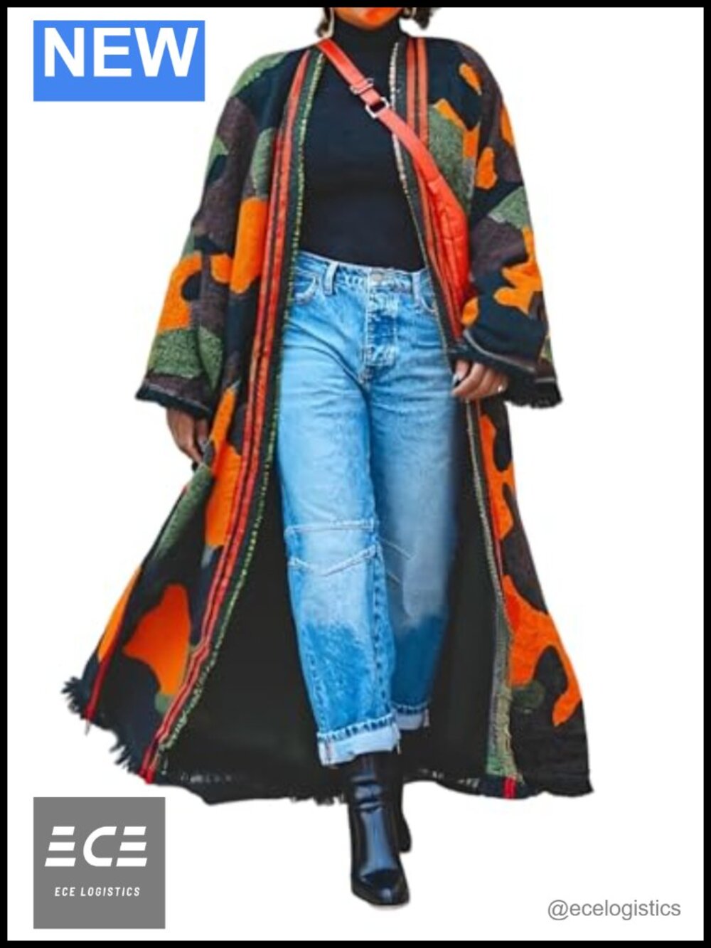 Fringe Knit Open Front Cardigan Long Duster Sweater Tassel Trim